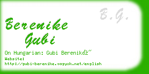 berenike gubi business card